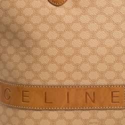 Pre Owned Celine Beige Coated Canvas Vintage Macadam Satchel