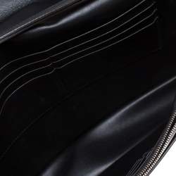 Pre Owned Celine Tri Color Leather and Patent Leather Pocket Clutch on Chain