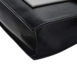 Pre Owned Celine Tri Color Leather and Patent Leather Pocket Clutch on Chain