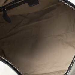 Pre Owned Celine White/Black Leather Vintage Weekender Bag