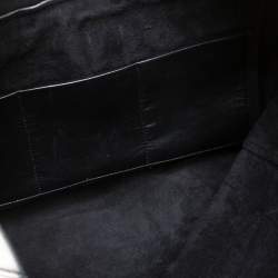 Pre Owned Celine Black Leather Cabas Fold-Over Clutch 