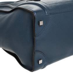 مملوكة مسبقًا Celine Dark Blue Leather Mini Luggage Tote