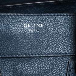 مملوكة مسبقًا Celine Dark Blue Leather Mini Luggage Tote