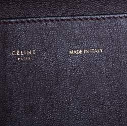 مملوكة مسبقًا Celine Burgundy/Grey Python and Suede Medium Trapeze Tote