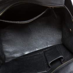 Pre Owned Celine Black Python and Leather Mini Luggage Tote