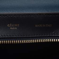 Pre Owned Celine Tri Color Leather Medium Trapeze Bag