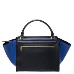 Pre Owned Celine Tri Color Leather Medium Trapeze Bag