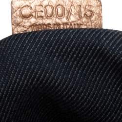 Pre Owned Celine Grey/Metallic Macadam Fabric and Leather Shoulder Bag