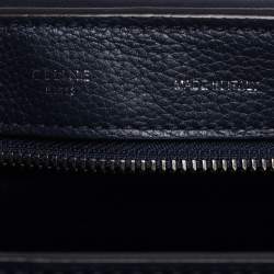 Pre Owned Celine Navy Blue Leather Medium Trapeze Top Handle Bag