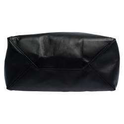 Pre Owned Celine Black Leather Horizontal Zip Cabas Tote