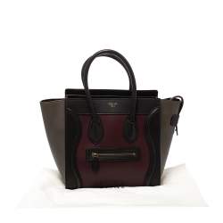 مملوكة مسبقًا Celine Tri Color Leather Micro Luggage Tote