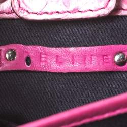 Pre Owned حقيبة ساتشل سيلين كونفرتيبل جلد ثعبان جلد ثعبان وردية