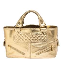 Pre Owned Celine Metallic Gold Leather Boogie Tote