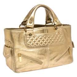Pre Owned Celine Metallic Gold Leather Boogie Tote