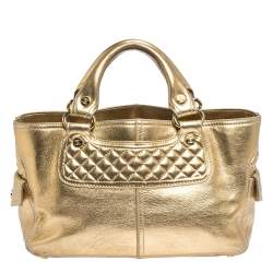 Pre Owned Celine Metallic Gold Leather Boogie Tote