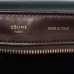Pre Owned Celine Tricolor Leather and Suede Large Trapeze Top Handle Bag