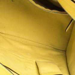 Pre Owned Celine Yellow Leather Mini Luggage Tote