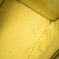 Pre Owned Celine Yellow Leather Mini Luggage Tote