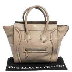 Pre Owned حقيبة لاغيدج سيلين ميني جلد بيج