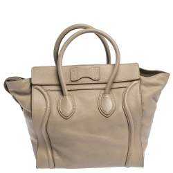 Pre Owned حقيبة لاغيدج سيلين ميني جلد بيج