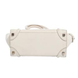 مملوكة مسبقًا Celine Off White Leather Micro Luggage Tote