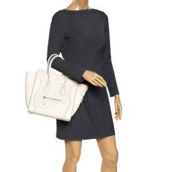 مملوكة مسبقًا Celine Off White Leather Micro Luggage Tote