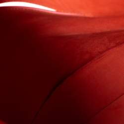 Pre Owned Celine Orange Leather Foldover Slim Clutch