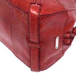 مملوكة مسبقًا Celine Red Python Clandestine Satchel