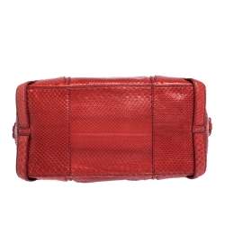 مملوكة مسبقًا Celine Red Python Clandestine Satchel