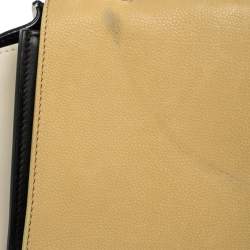 Pre Owned Celine Tri Color Nubuck and Leather Medium Trapeze Top Handle Bag