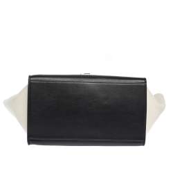 Pre Owned Celine Tri Color Nubuck and Leather Medium Trapeze Top Handle Bag
