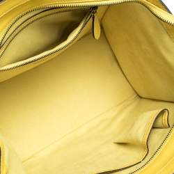 Pre Owned Celine Yellow Leather Mini Luggage Tote 