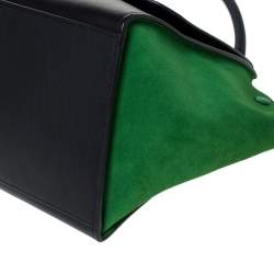 Pre Owned Celine Tri Color Leather and Suede Medium Trapeze Bag