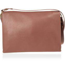 Pre Owned Celine Brown Calfskin Leather Blade Flap Bag