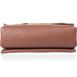 Pre Owned Celine Brown Calfskin Leather Blade Flap Bag