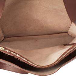 Pre Owned Celine Brown Calfskin Leather Blade Flap Bag