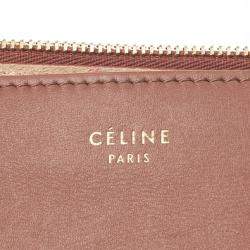 Pre Owned Celine Brown Calfskin Leather Blade Flap Bag