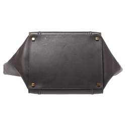 Pre Owned Celine Grey Leather Medium Phantom Luggage Tote