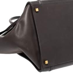 Pre Owned Celine Grey Leather Medium Phantom Luggage Tote