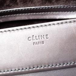 Pre Owned Celine Grey Leather Medium Phantom Luggage Tote