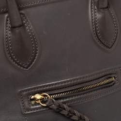 Pre Owned Celine Grey Leather Medium Phantom Luggage Tote