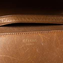Pre Owned Celine Brown Leather Medium Classic Box Shoulder Bag