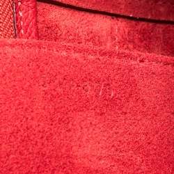 Pre Owned Celine Red Leather Belt Top Handle Bag