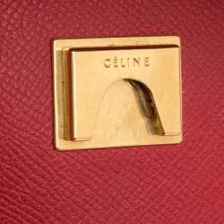Pre Owned Celine Red Leather Belt Top Handle Bag