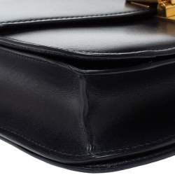 Pre Owned Celine Eggplant Purple Leather Medium Classic Box Shoulder Bag