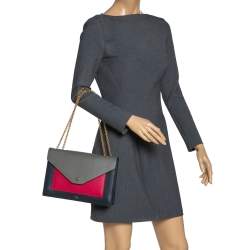 Pre Owned Céline Multicolor Leather Pocket Flap Shoulder Bag