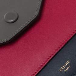 Pre Owned Céline Multicolor Leather Pocket Flap Shoulder Bag