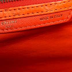 Pre Owned حقيبة يد سيلين ميني لاغيدج جلد ثعبان برتقالية