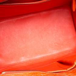 Pre Owned حقيبة يد سيلين ميني لاغيدج جلد ثعبان برتقالية
