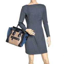 Pre Owned حقيبة سيلين مايكرو لاغيدج جلد ثلاثية اللون